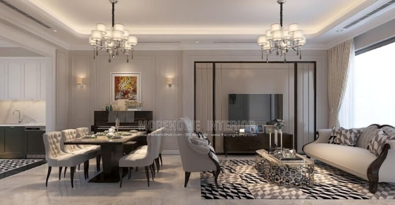 Mẫu thiết kế nội thất biệt thự Imperia Garden cao cấp thiết kế biệt thự tân cổ điển