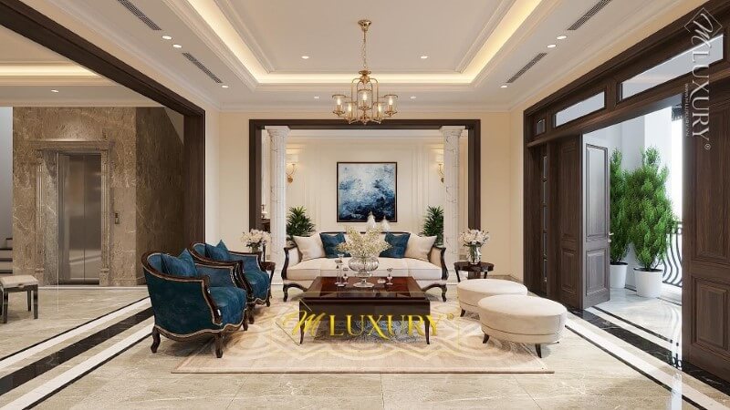 Thiết kế nội thất biệt thự tân cổ điển cao cấp tại Việt Hưng thiết kế biệt thự tân cổ điển