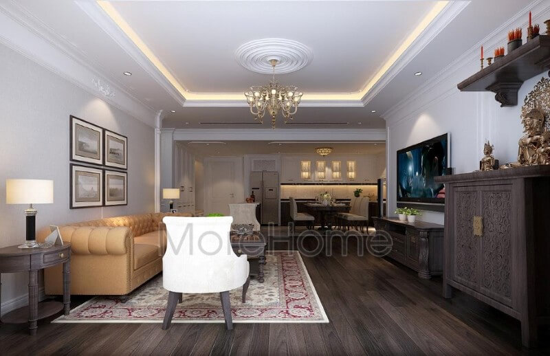 Thiết kế nội thất chung cư Goldmark City sang trọng và ấn tượng Thiết kế chung cư tân cổ điển