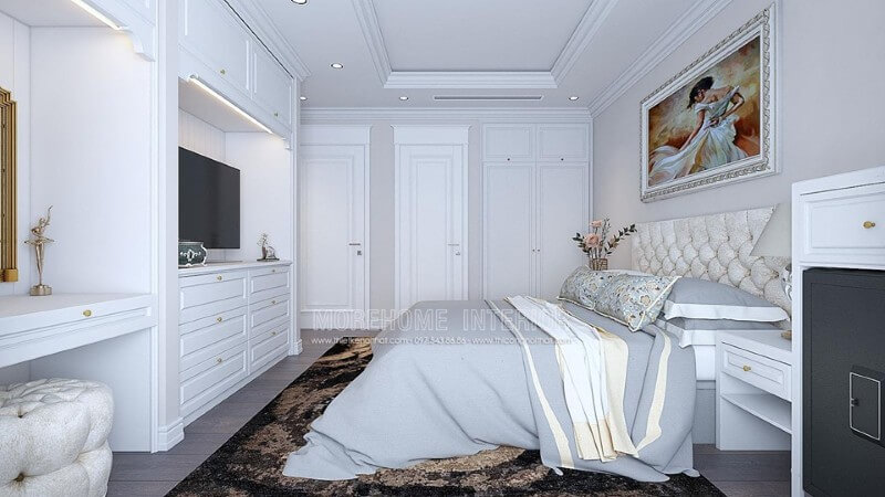 Thiết kế phòng ngủ chung cư tân cổ điển