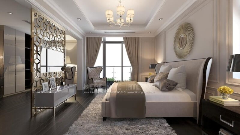 Nội thất phòng ngủ chung cư tân cổ điển Nội thất phòng ngủ chung cư tân cổ điển